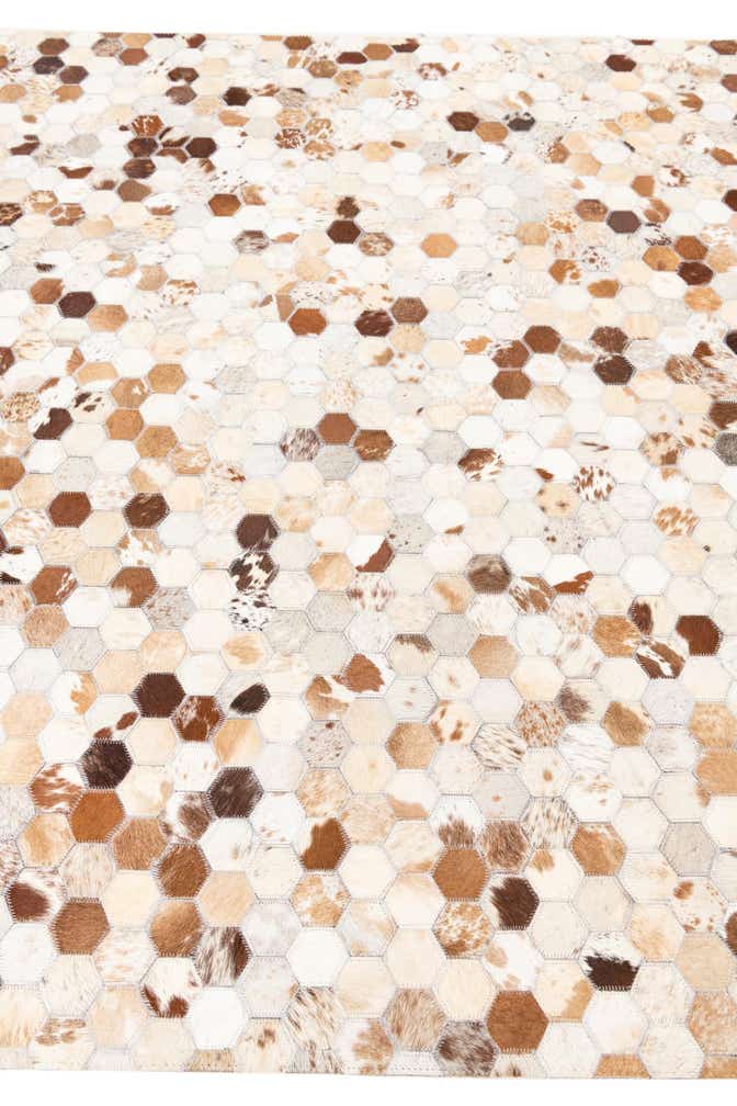 5' 2 x 8' Cowhide Leather Rug