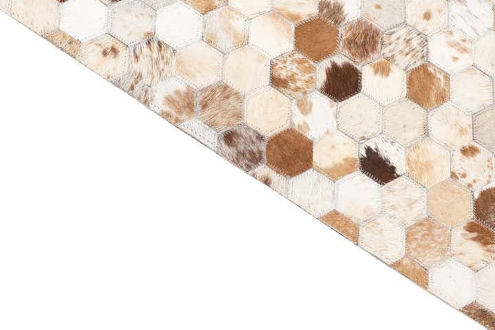 5' 2 x 8' Cowhide Leather Rug