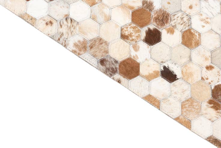 Detail image of 5' 2 x 8' Cowhide Leather Rug