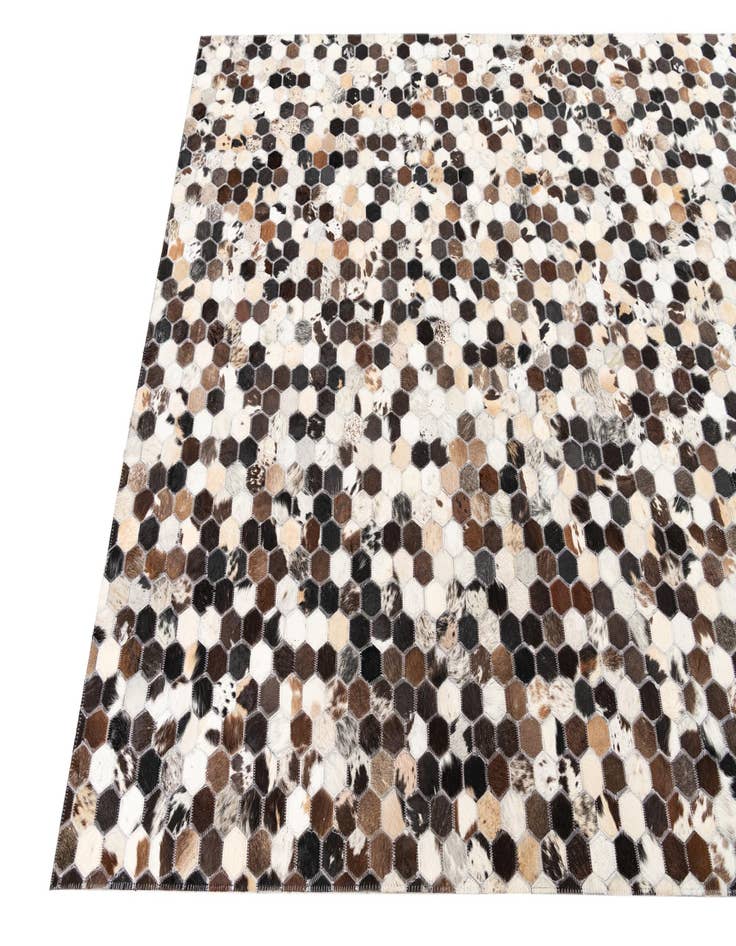 Detail image of 5' 1 x 7' 10 Cowhide Leather Rug