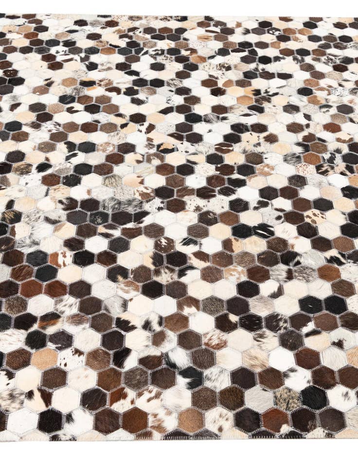 Detail image of 5' 1 x 7' 10 Cowhide Leather Rug