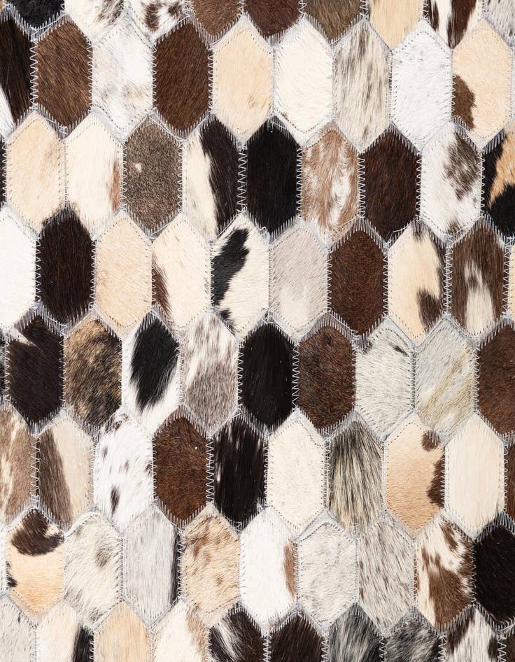 Detail image of 5' 1 x 7' 10 Cowhide Leather Rug