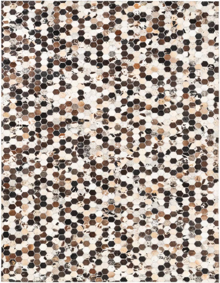 Detail image of 5' 1 x 7' 10 Cowhide Leather Rug
