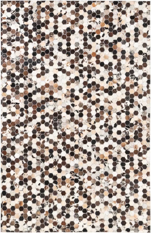 Detail image of 5' 1 x 7' 10 Cowhide Leather Rug