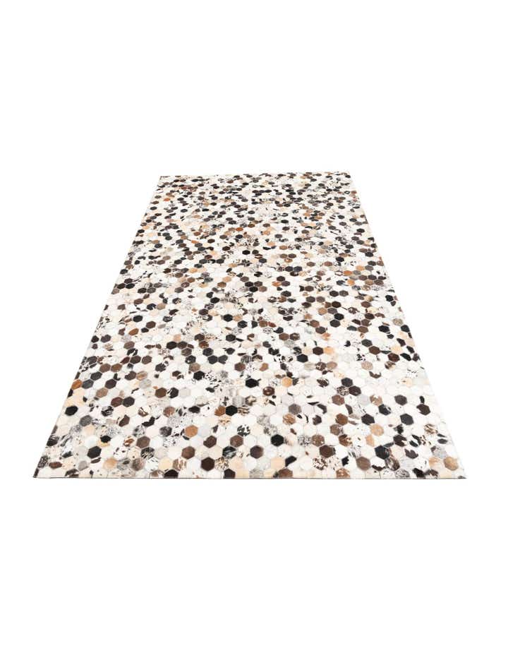 5' 2 x 8' 2 Cowhide Leather Rug