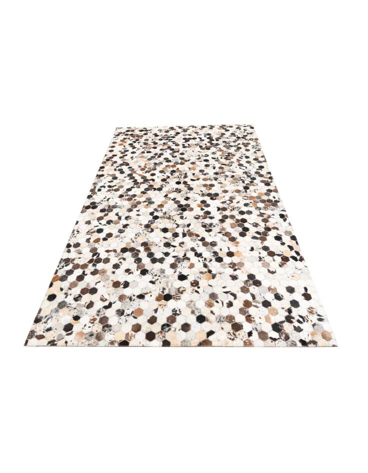 Detail image of 5' 2 x 8' 2 Cowhide Leather Rug