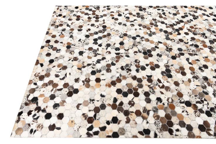 Detail image of 5' 2 x 8' 2 Cowhide Leather Rug