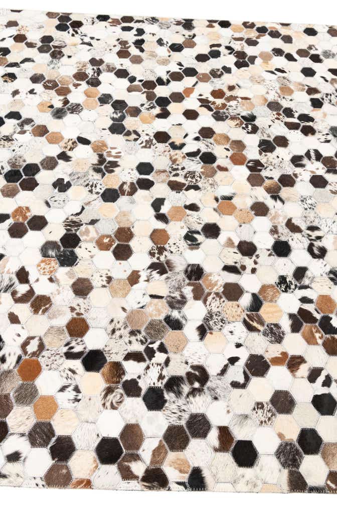 5' 2 x 8' 2 Cowhide Leather Rug