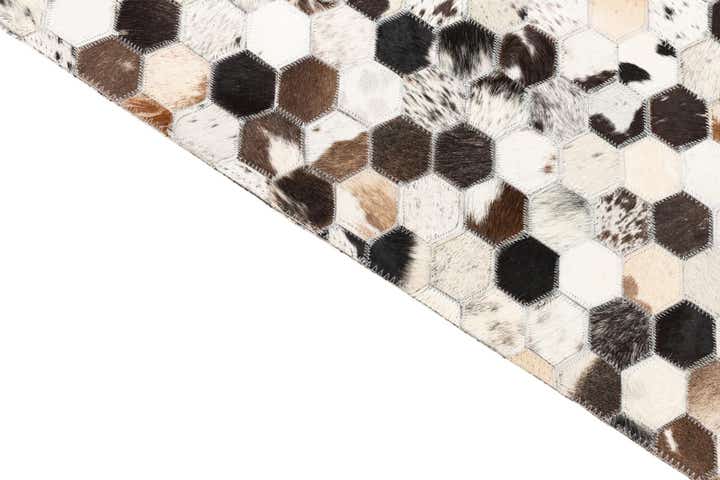 5' 2 x 8' 2 Cowhide Leather Rug