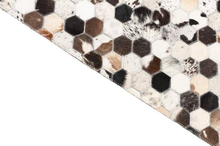 Detail image of 5' 2 x 8' 2 Cowhide Leather Rug
