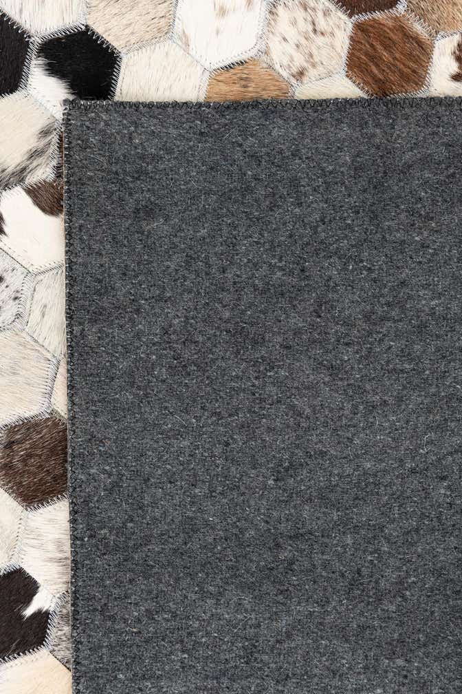 5' 2 x 8' 2 Cowhide Leather Rug