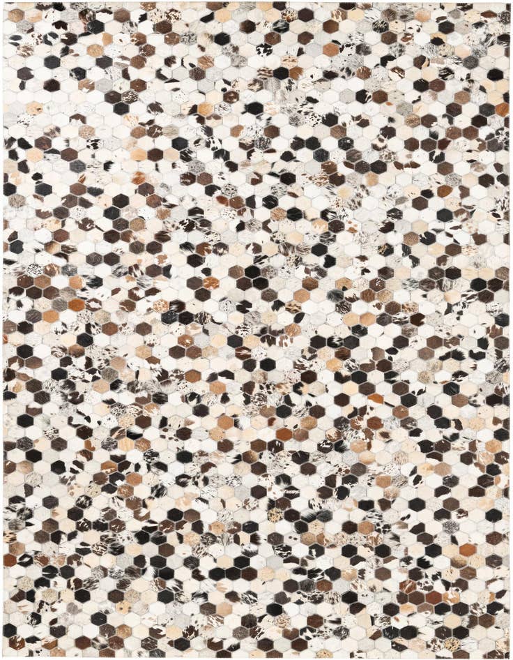 Detail image of 5' 2 x 8' 2 Cowhide Leather Rug