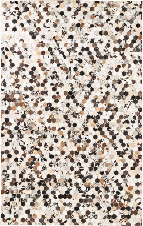 Detail image of 5' 2 x 8' 2 Cowhide Leather Rug