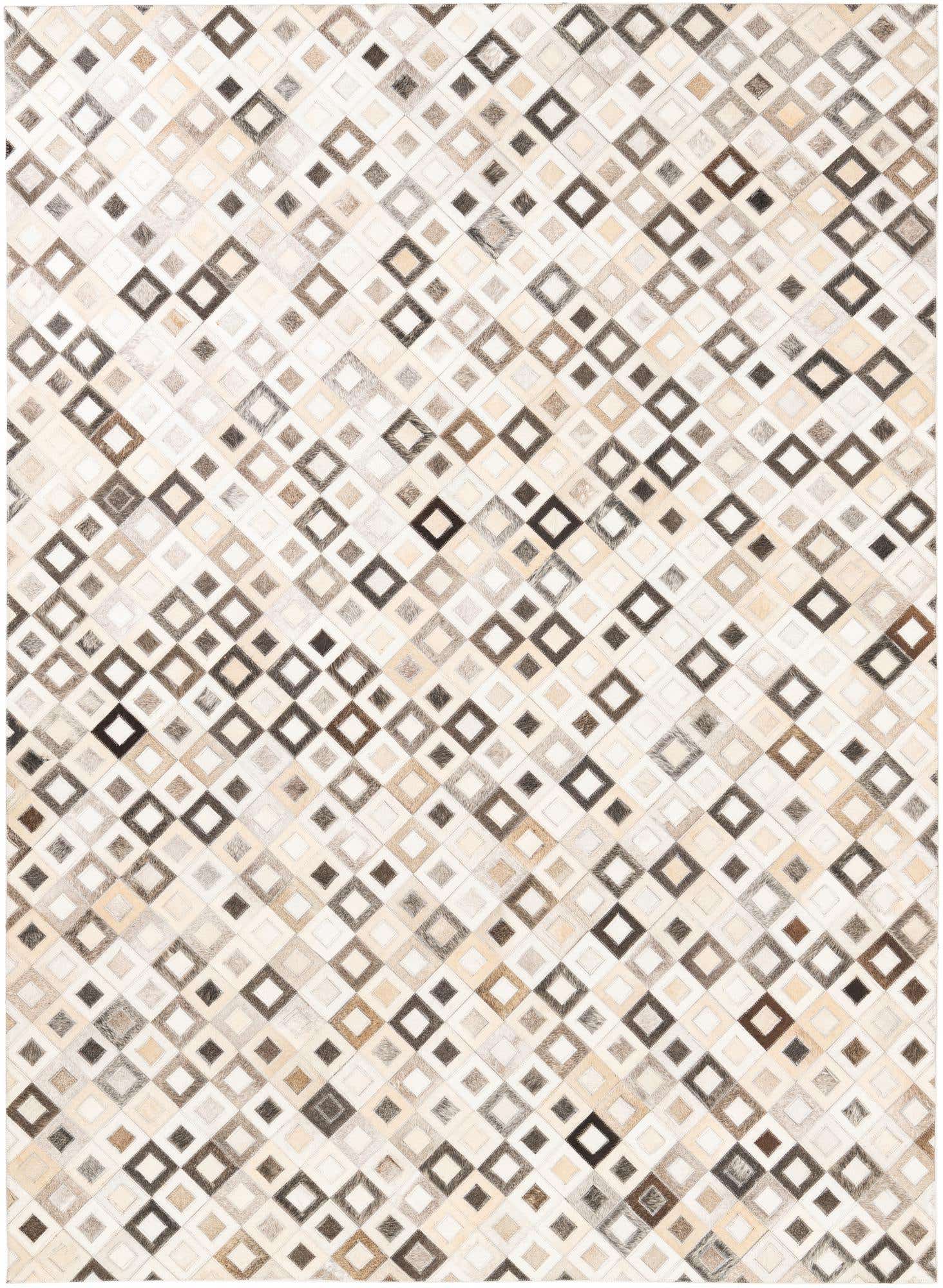 5' x 7' 7 Cowhide Leather Rug