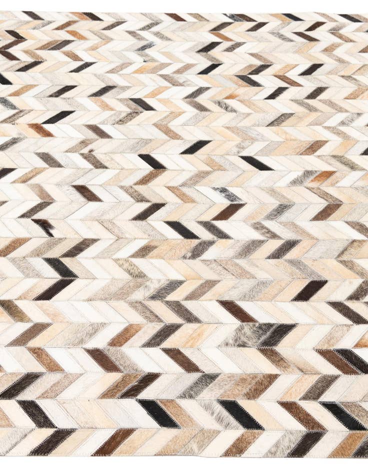 Detail image of 4' 10 x 7' 10 Cowhide Leather Rug