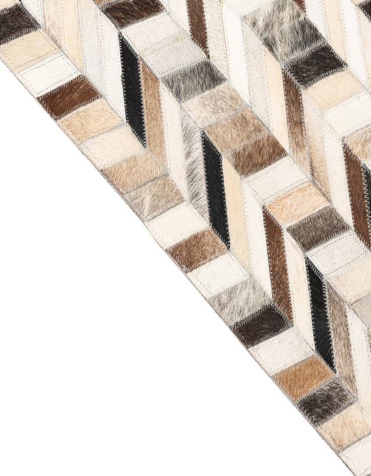 Detail image of 4' 10 x 7' 10 Cowhide Leather Rug