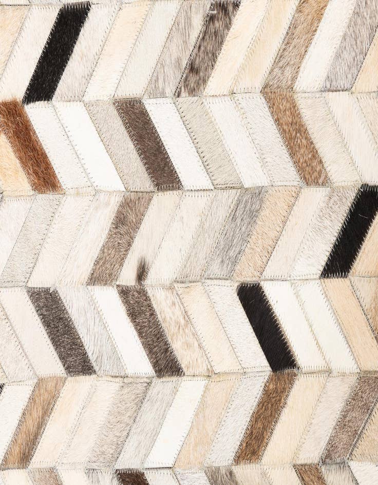 Detail image of 4' 10 x 7' 10 Cowhide Leather Rug