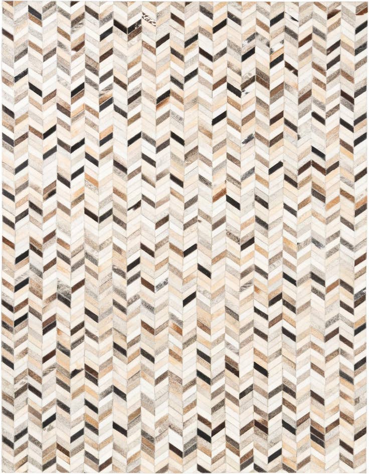 Detail image of 4' 10 x 7' 10 Cowhide Leather Rug