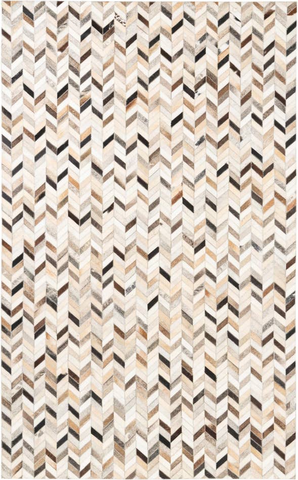 Detail image of 4' 10 x 7' 10 Cowhide Leather Rug