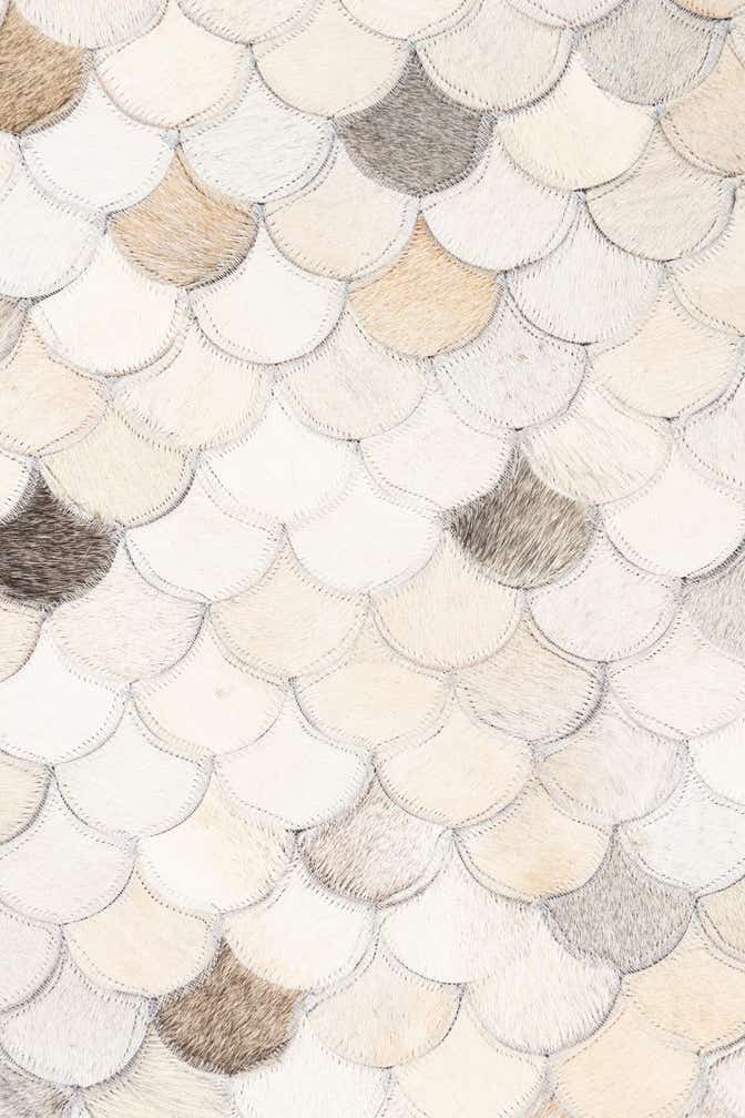 5' x 8' 1 Cowhide Leather Rug