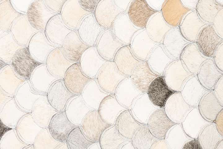 5' x 8' 1 Cowhide Leather Rug