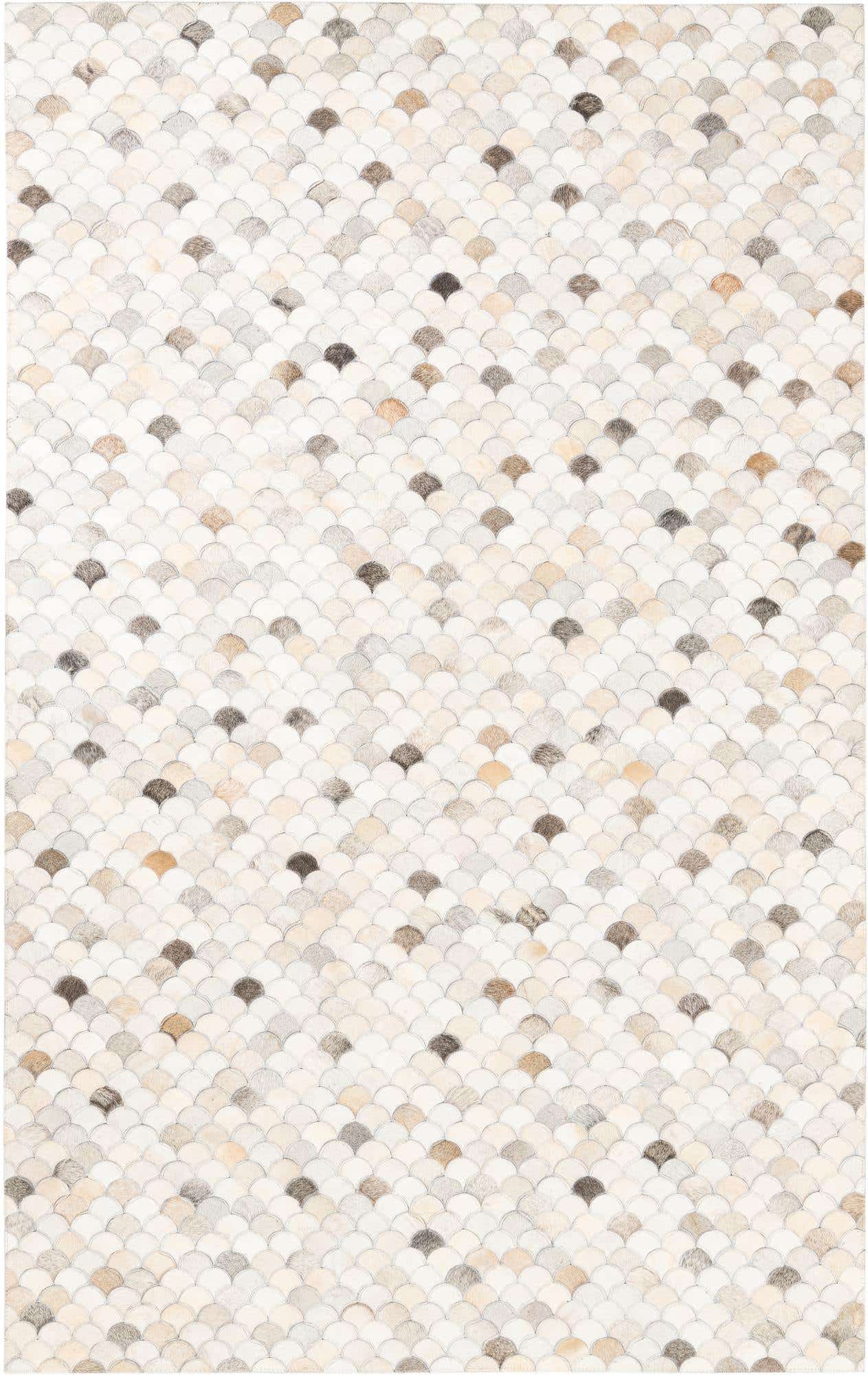 5' x 8' 1 Cowhide Leather Rug