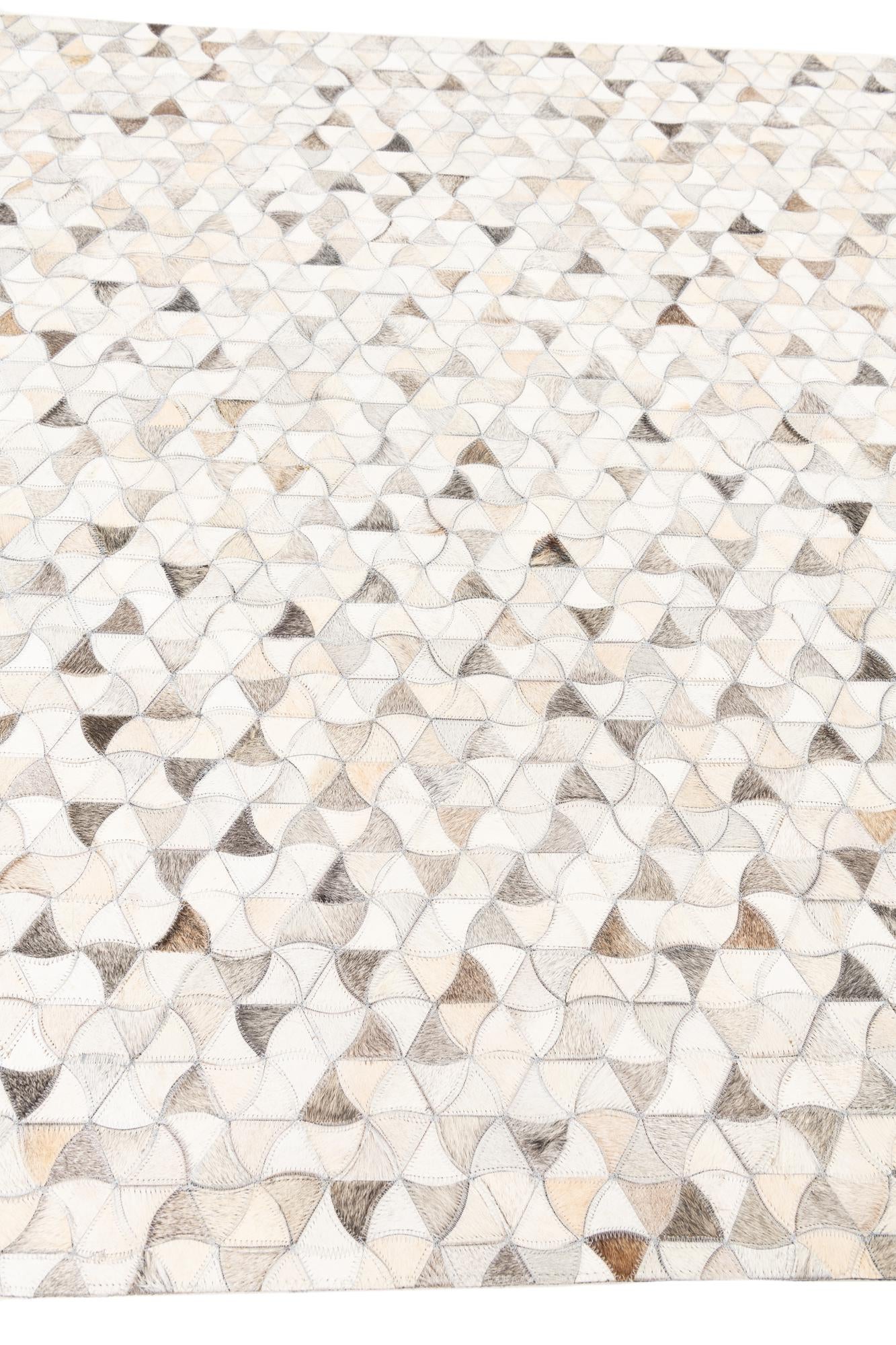 5' x 8' Cowhide Leather Rug
