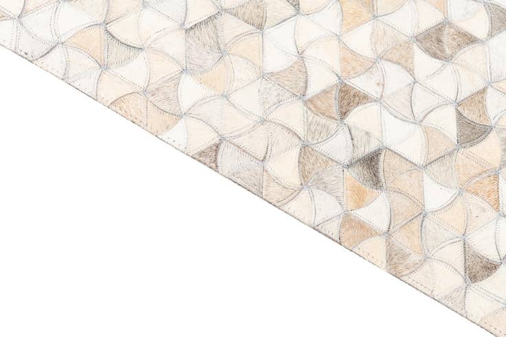 Detail image of 5' 2 x 8' Cowhide Leather Rug