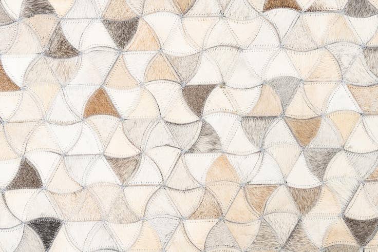 Detail image of 5' 2 x 8' Cowhide Leather Rug