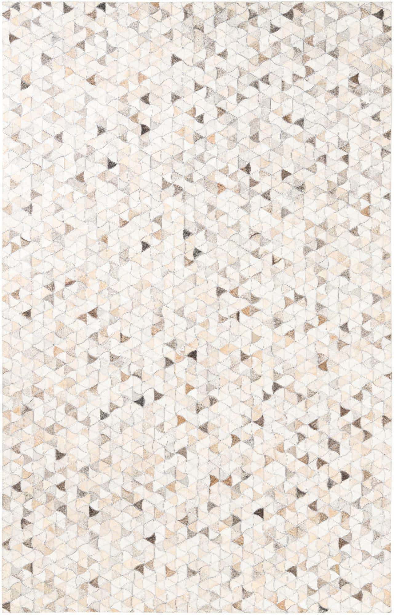 5' 2 x 8' Cowhide Leather Rug