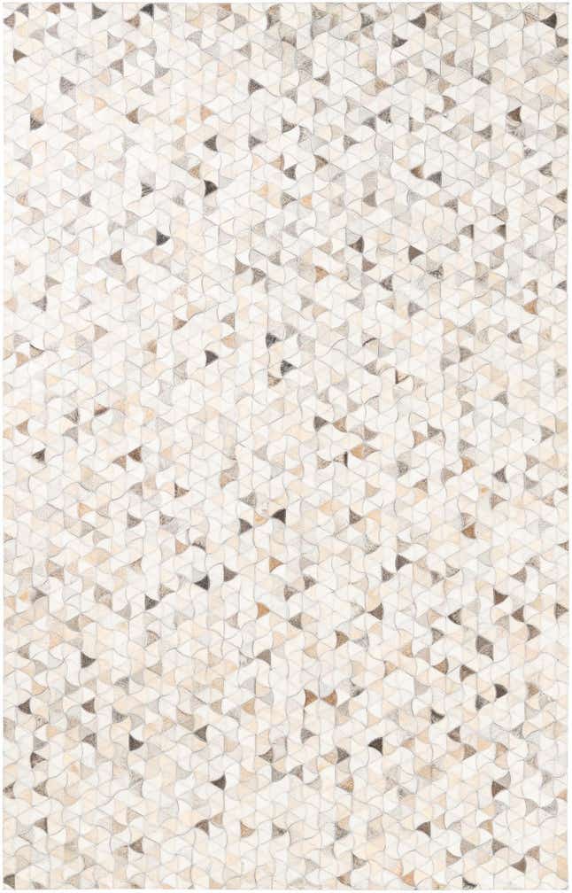 5' 2 x 8' Cowhide Leather Rug