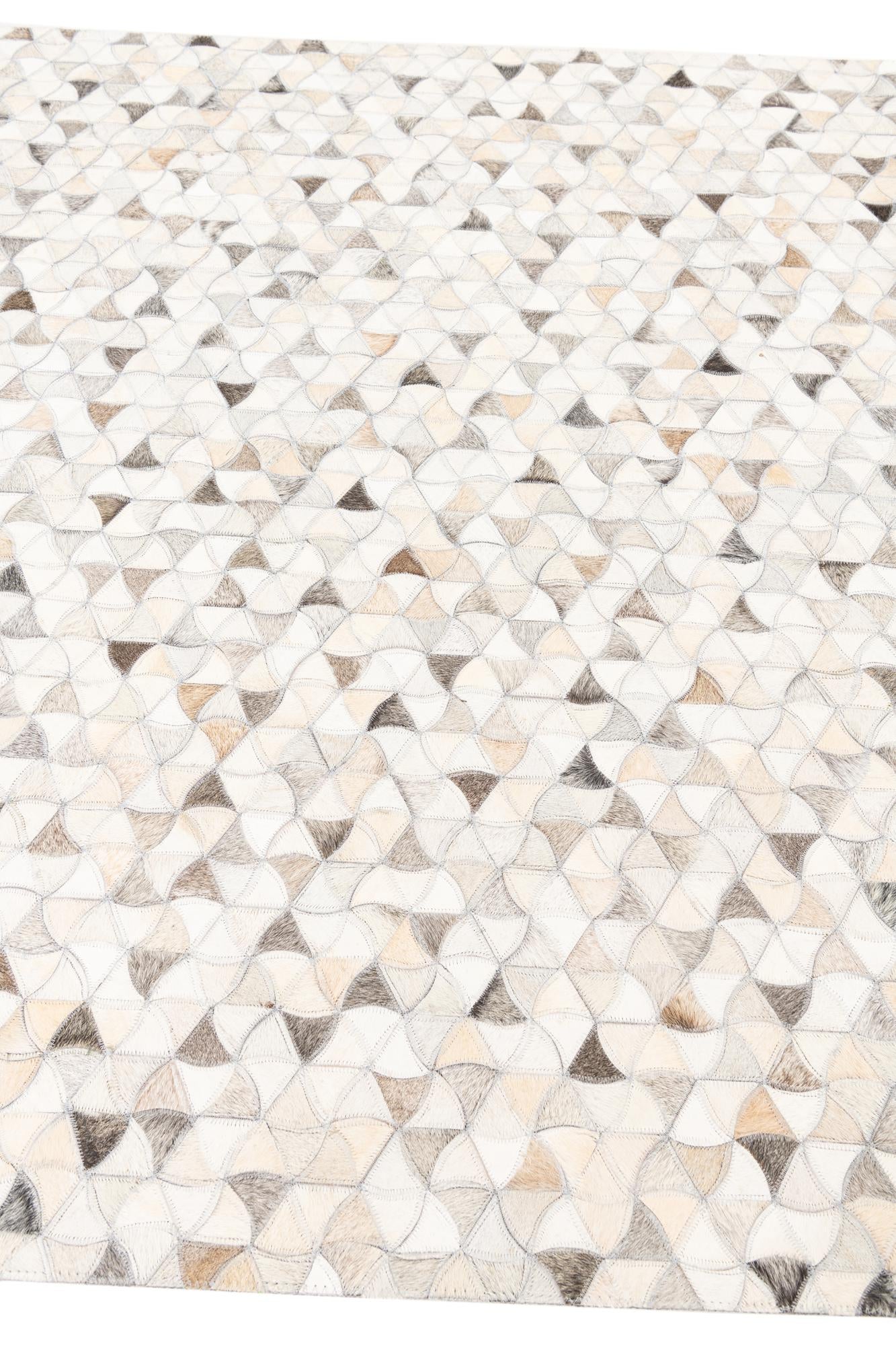 5' x 8' Cowhide Leather Rug