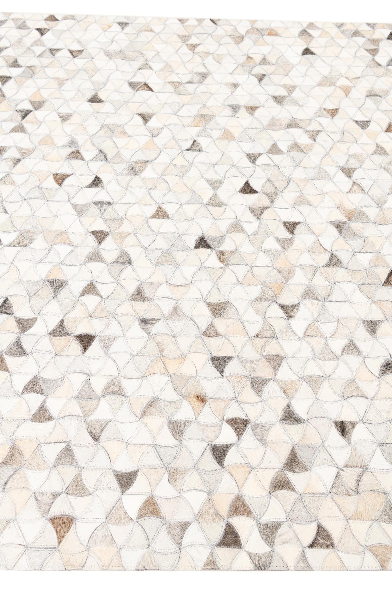 5' x 8' 1 Cowhide Leather Rug