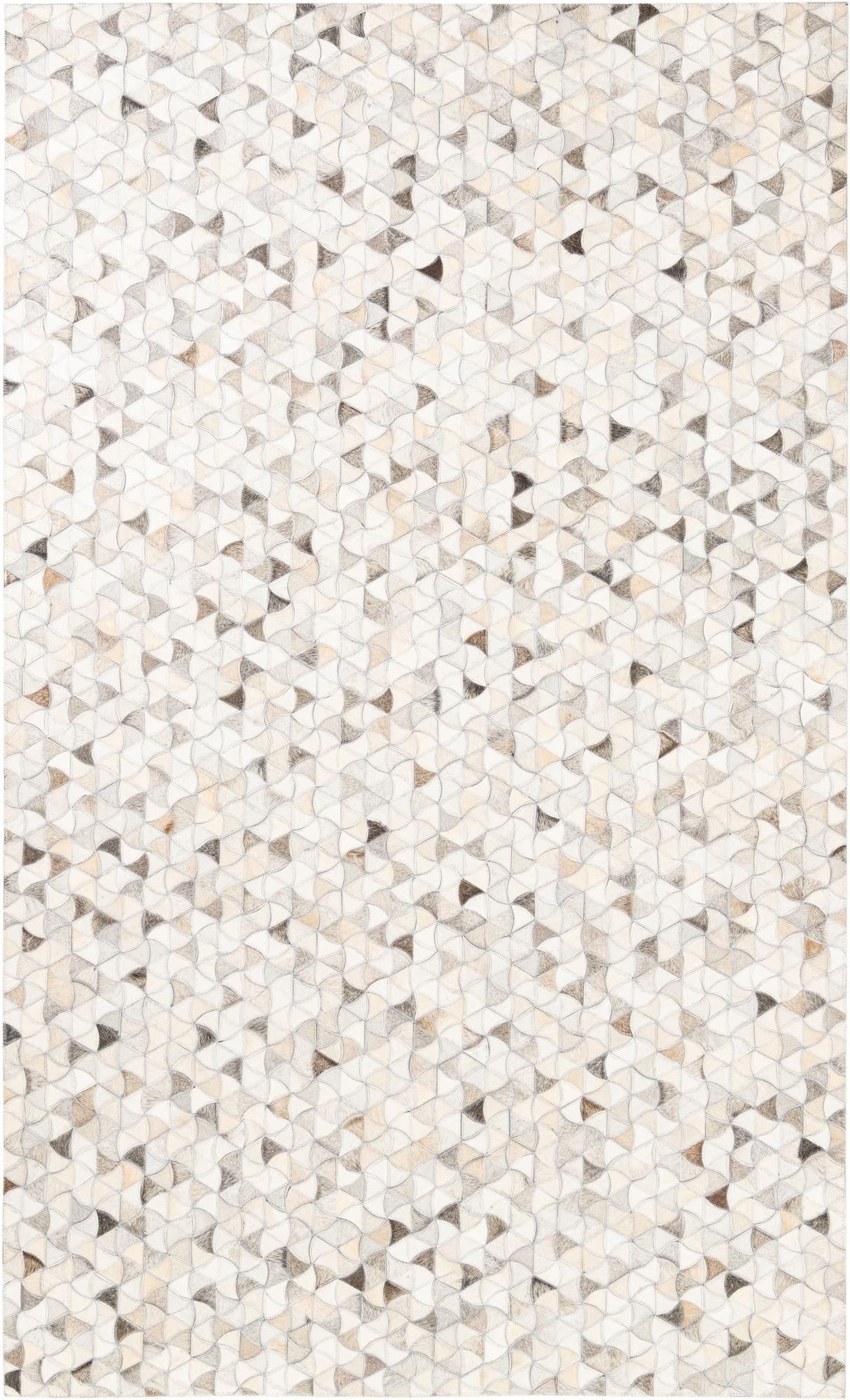 5' x 8' 1 Cowhide Leather Rug