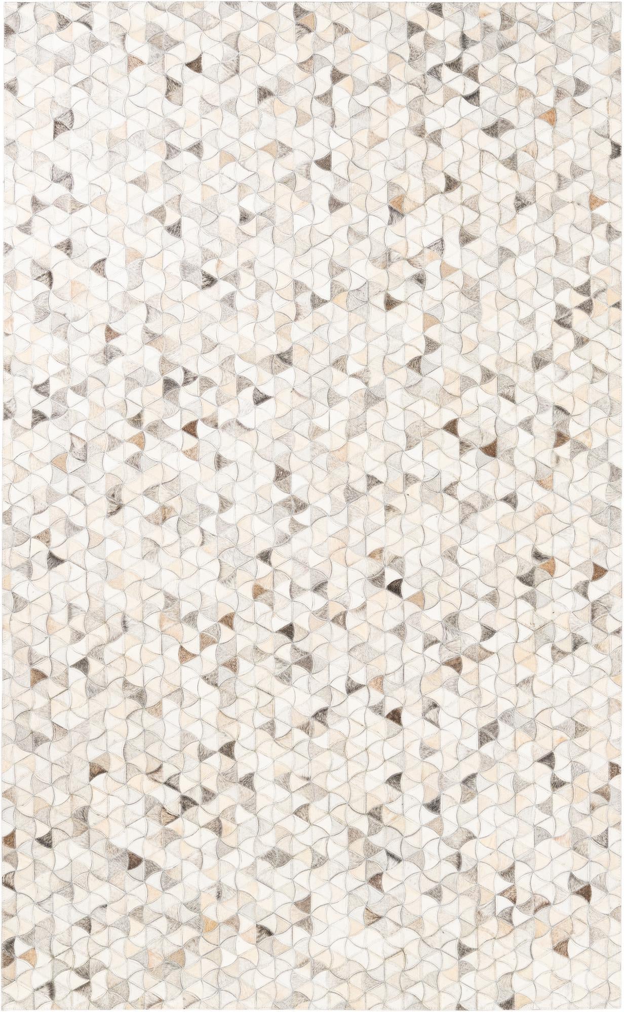 4' 10 x 7' 10 Cowhide Leather Rug