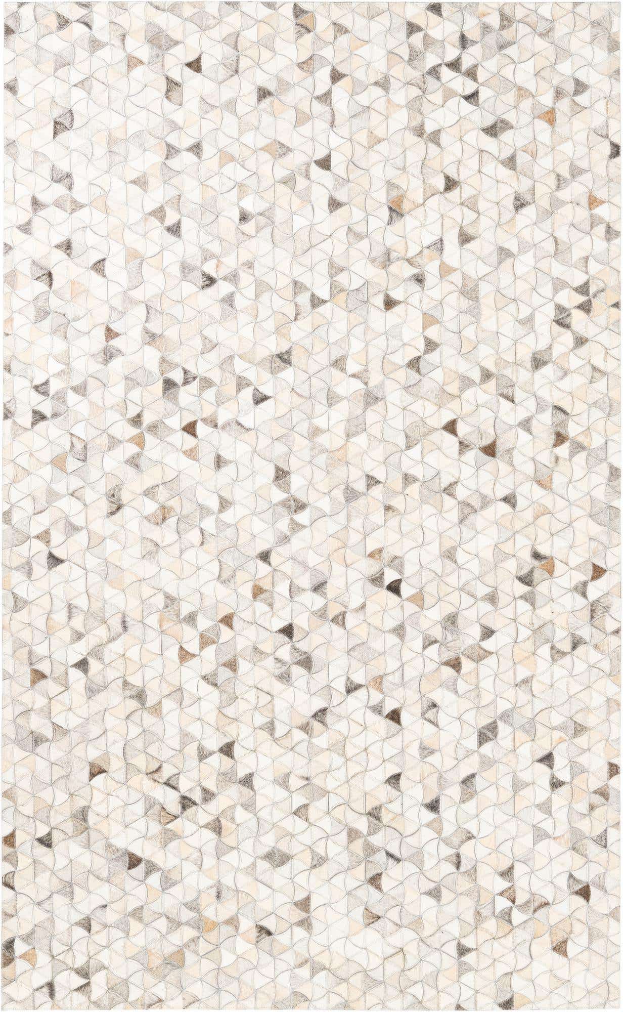 4' 10 x 7' 10 Cowhide Leather Rug