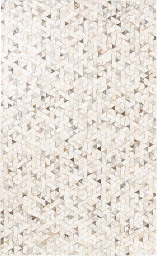 4' 10 x 7' 10 Cowhide Leather Rug