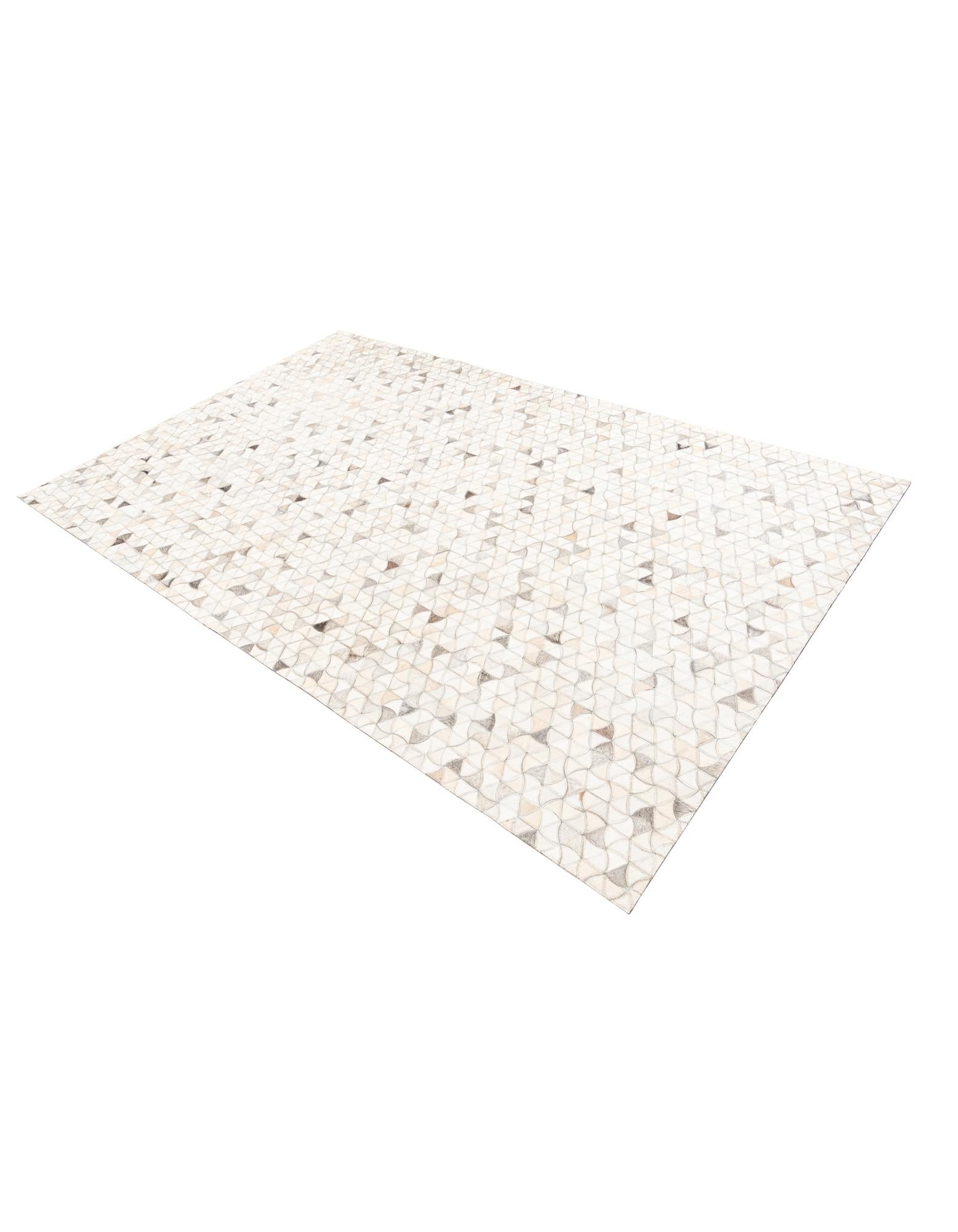 5' 1 x 8' 1 Cowhide Leather Rug