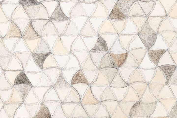 5' 1 x 8' 1 Cowhide Leather Rug