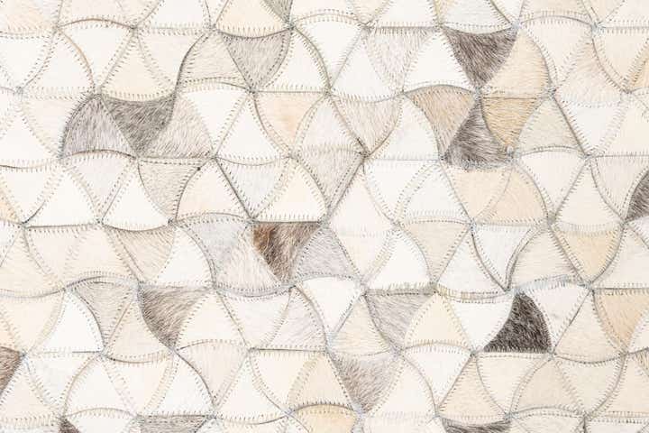 5' 1 x 8' 1 Cowhide Leather Rug