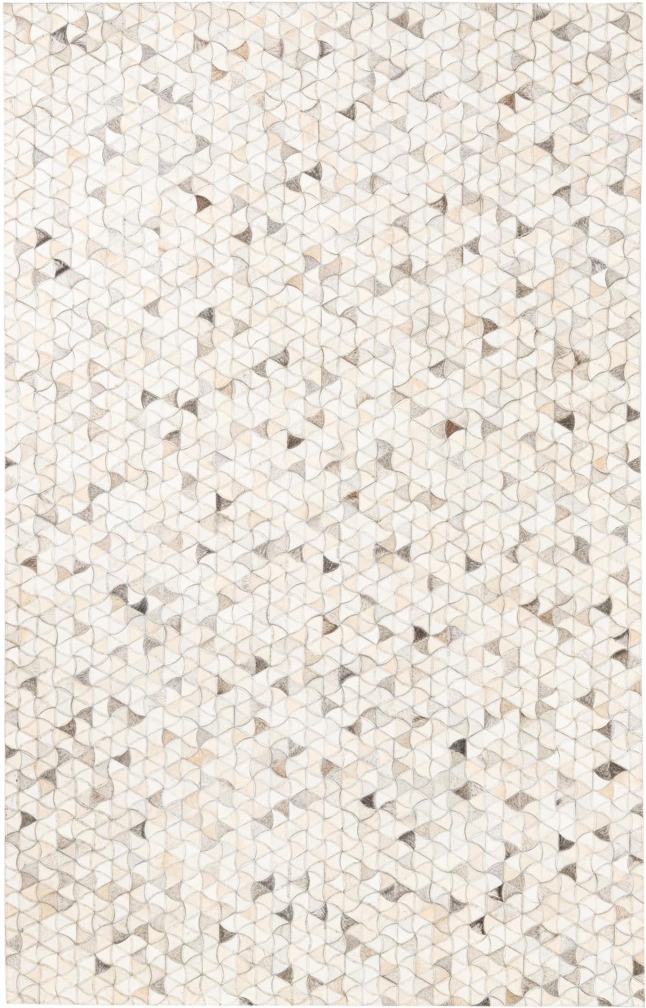 5' 1 x 8' 1 Cowhide Leather Rug