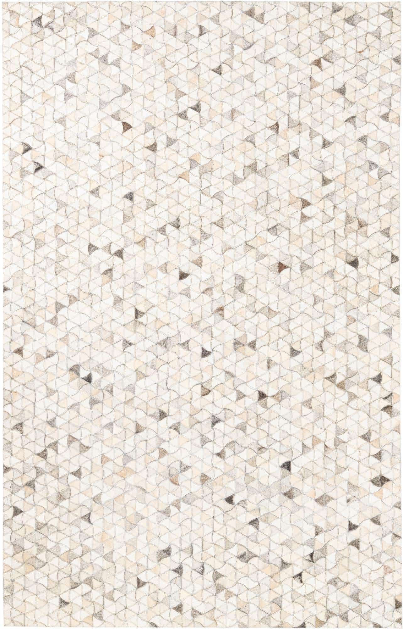 5' 1 x 8' 1 Cowhide Leather Rug