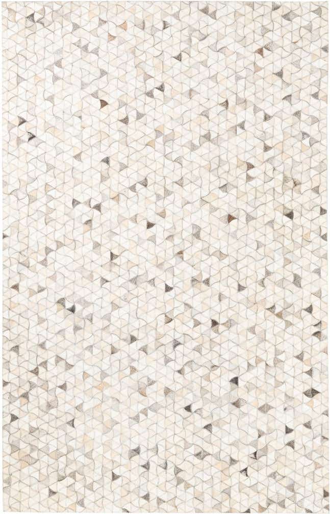 5' 1 x 8' 1 Cowhide Leather Rug