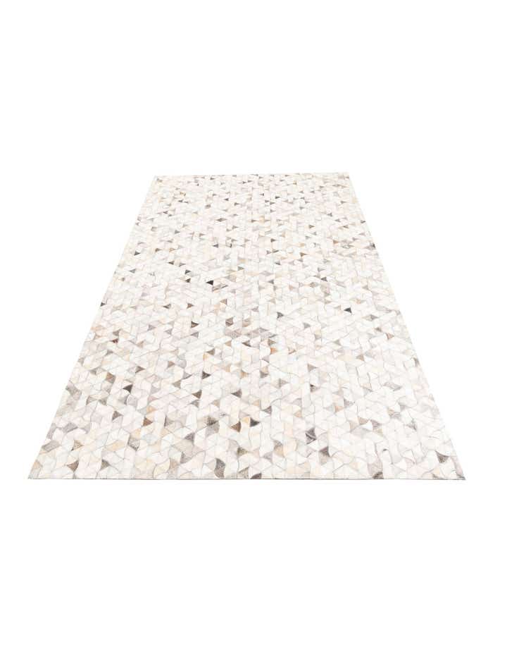 5' 3 x 7' 10 Cowhide Leather Rug