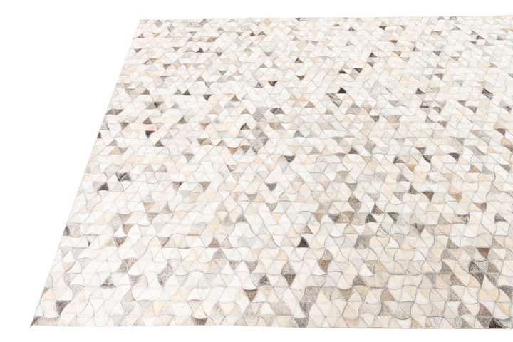 5' 3 x 7' 10 Cowhide Leather Rug