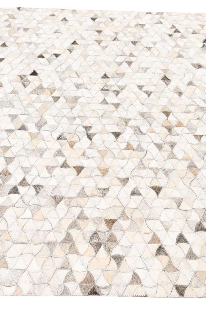 5' 3 x 7' 10 Cowhide Leather Rug