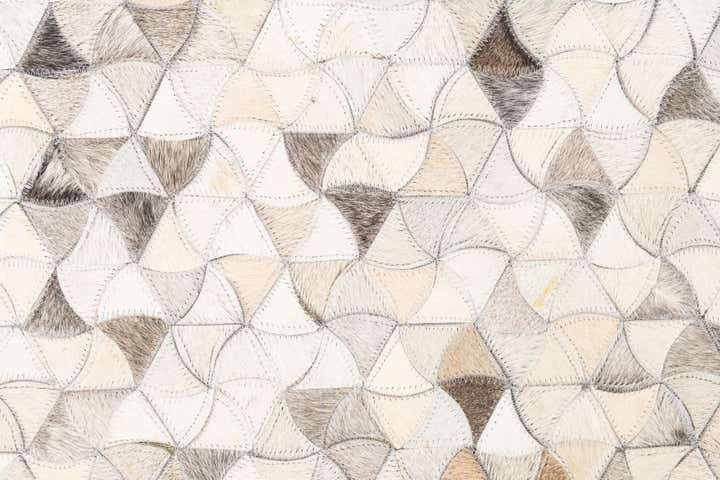 5' 3 x 7' 10 Cowhide Leather Rug