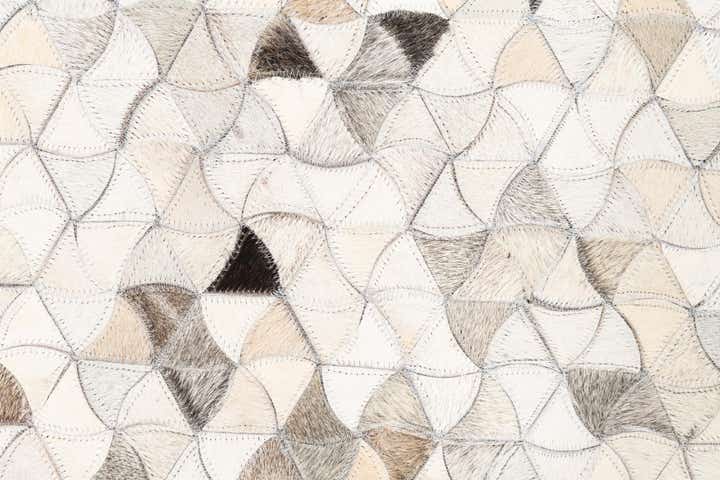 5' 3 x 7' 10 Cowhide Leather Rug