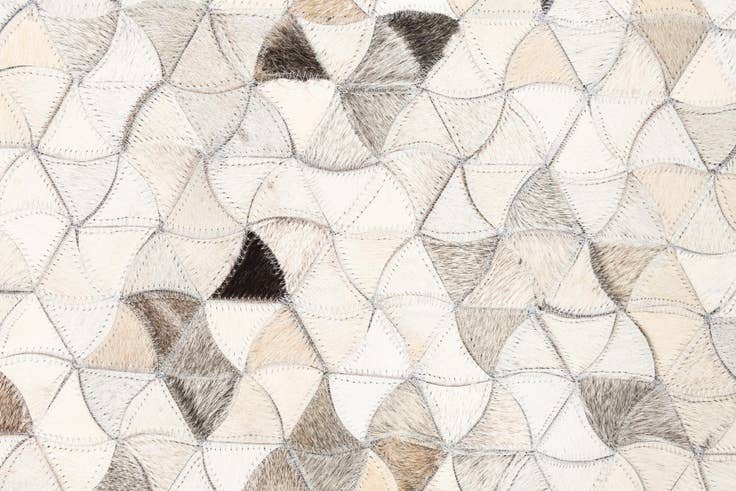 Detail image of 5' 3 x 7' 10 Cowhide Leather Rug