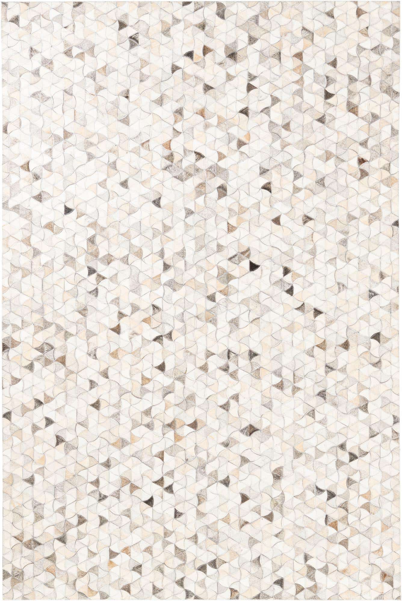 5' 3 x 7' 10 Cowhide Leather Rug